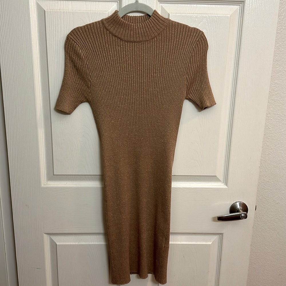 Golden mini dress
